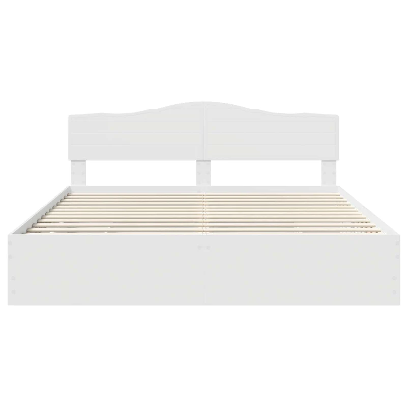 Bed Frame with Drawer White 180 x 200 cm Engineer Wood