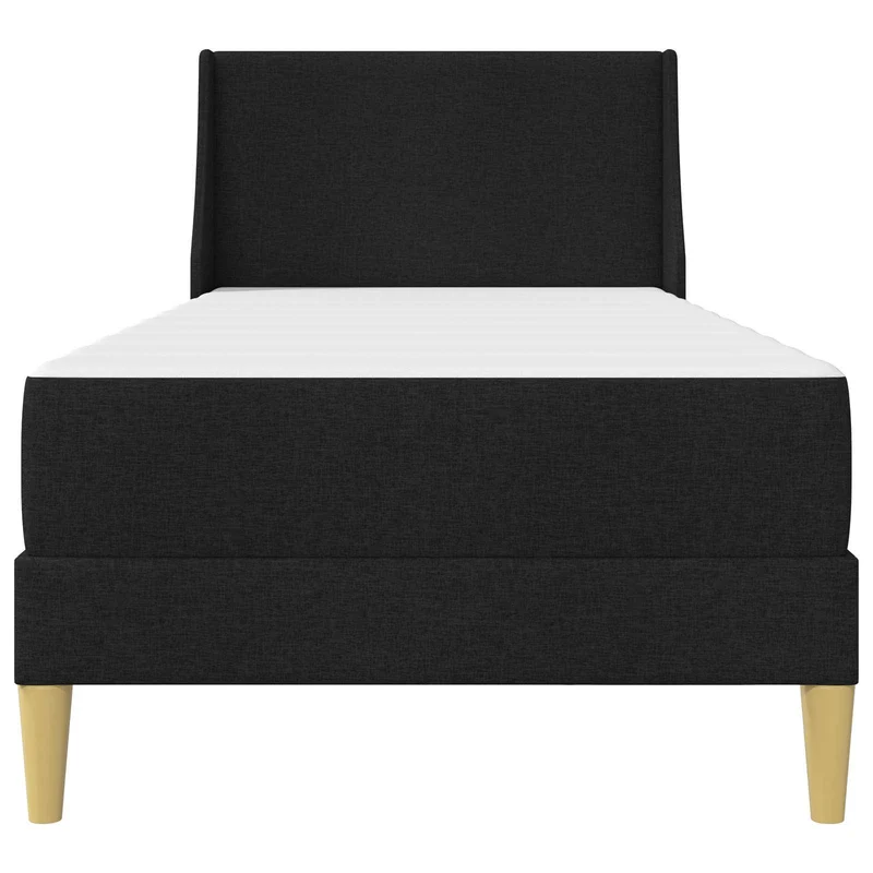 Bed Frame with Mattress Black 90 x 190 cm Fabric