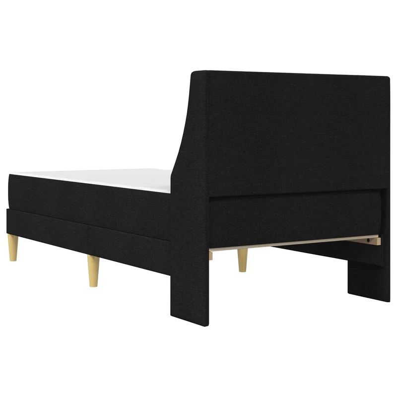 Bed Frame with Mattress Black 90 x 190 cm Fabric