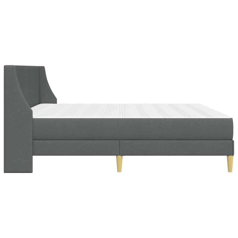Bed Frame with Mattress Dark Grey 180 x 200 cm Fabric