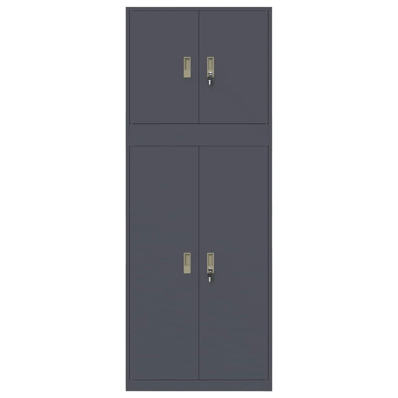 Storage Cabinet 2 pcs Anthracite 80 x 40 x 210 cm Steel