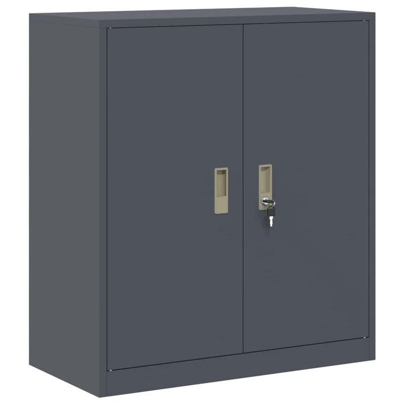 Storage Cabinet 2 pcs Anthracite 80 x 40 x 160 cm Steel