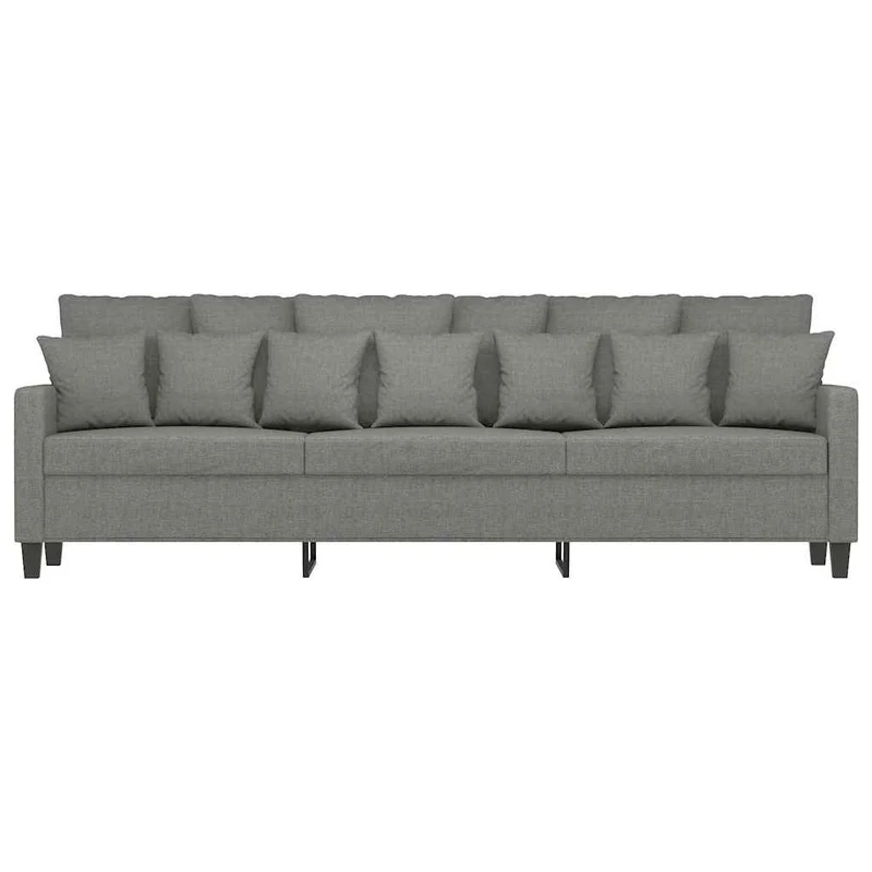 3-Seater Sofa Dark Grey 210 cm Fabric