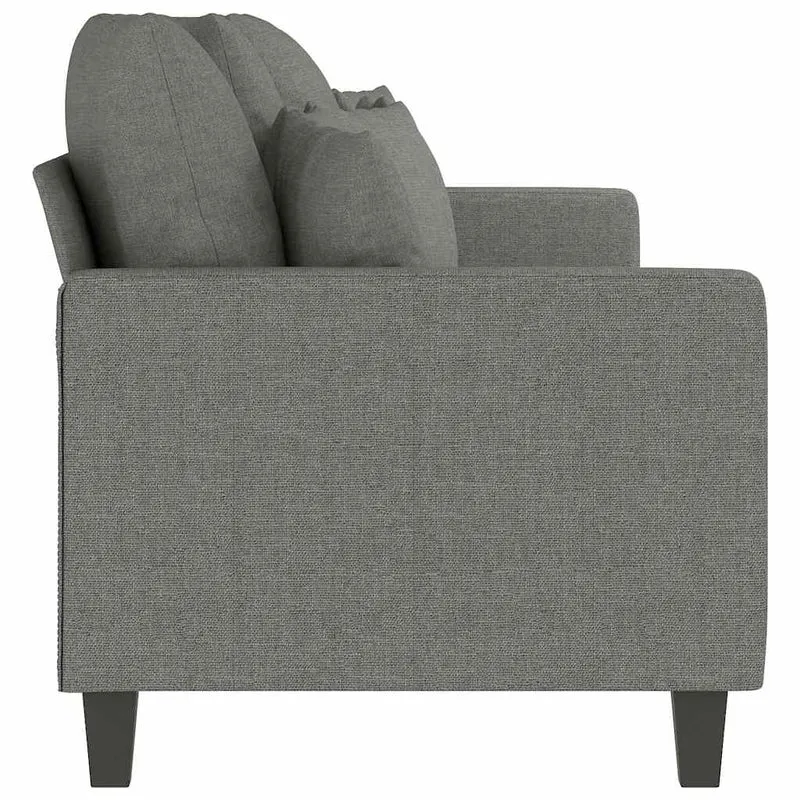 3-Seater Sofa Dark Grey 210 cm Fabric