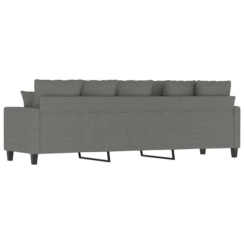 3-Seater Sofa Dark Grey 210 cm Fabric