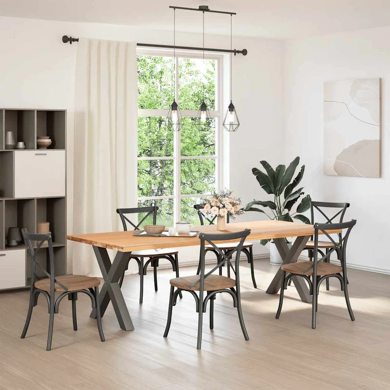 Dining Table Legs X-Shaped 2 pcs Anthracite 70x(72-73) cm Steel
