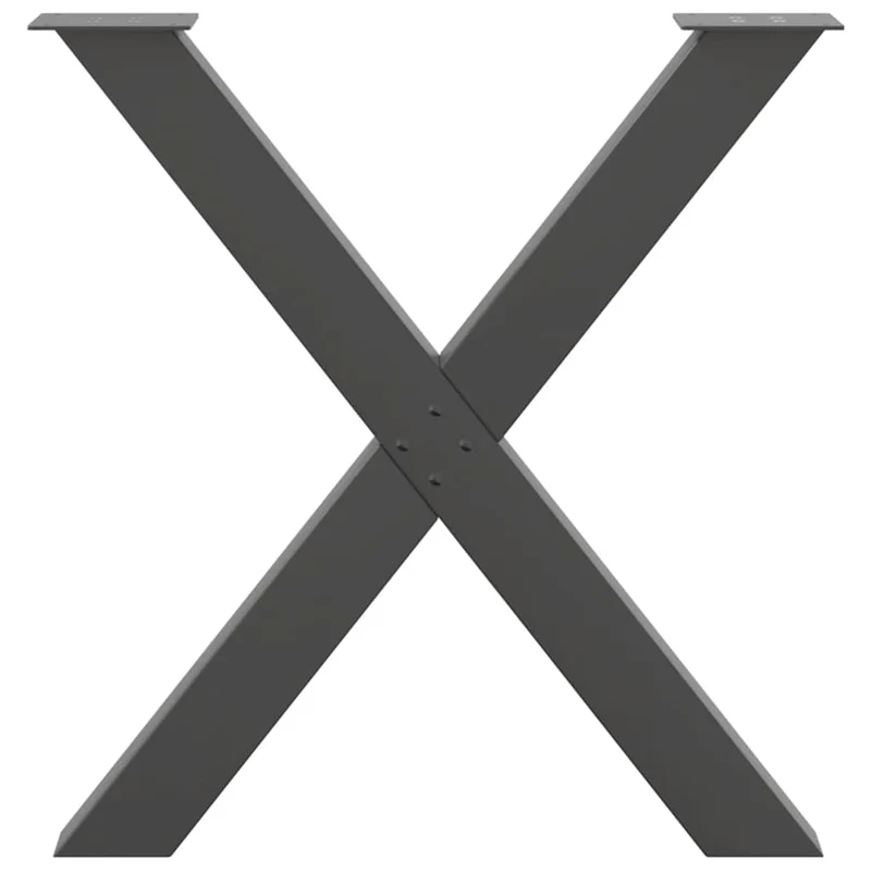 Dining Table Legs X-Shaped 2 pcs Anthracite 70x(72-73) cm Steel