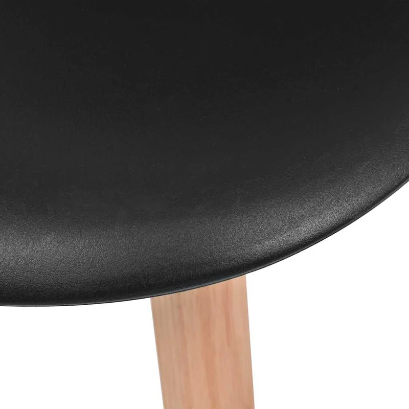 Dining Chairs 6 pcs Black Plastic