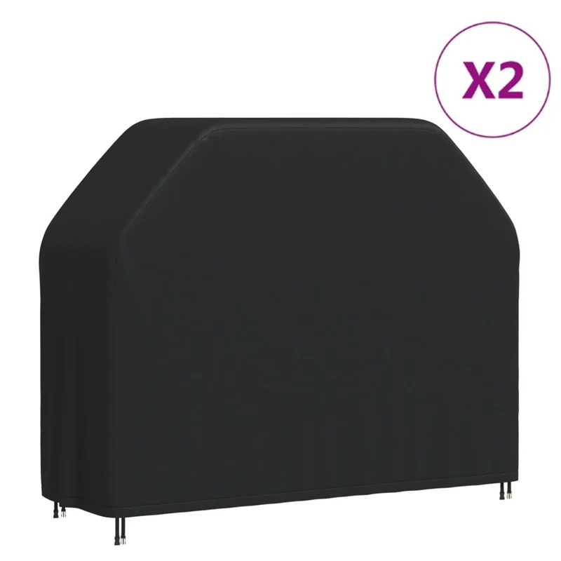 BBQ Covers 2 pcs 162x61x122 cm 420D Oxford Fabric