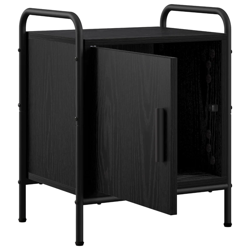 Bedside Cabinet 2 pcs Black Oak 40 x 30 x 50 cm Engineered Wood