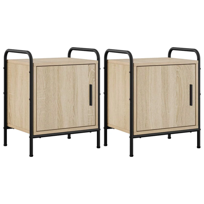 Bedside Cabinet 2 pcs Sonoma Oak 40 x 30 x 50 cm