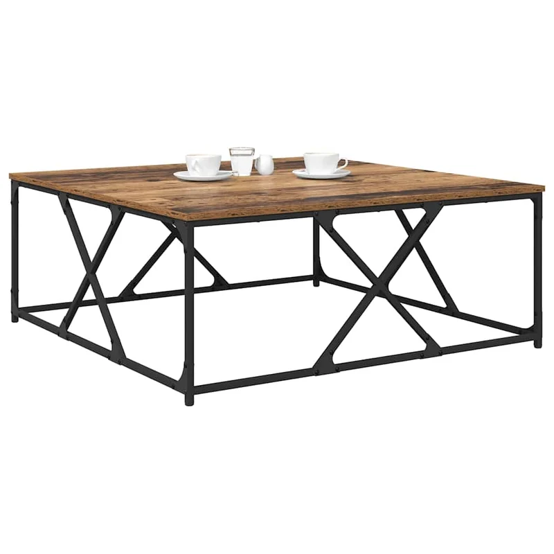 Coffee Table Old Wood 100 x 100 x 40 cm Engineered Wood