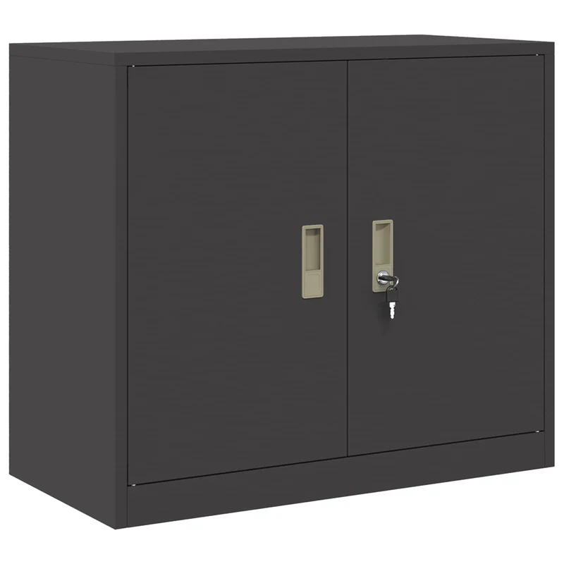 Storage Cabinet Black 80 x 40 x 70 cm Steel