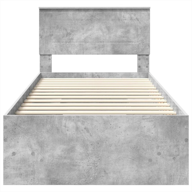 Bed Frame Concrete Grey 100 x 200 cm Engineered Wood