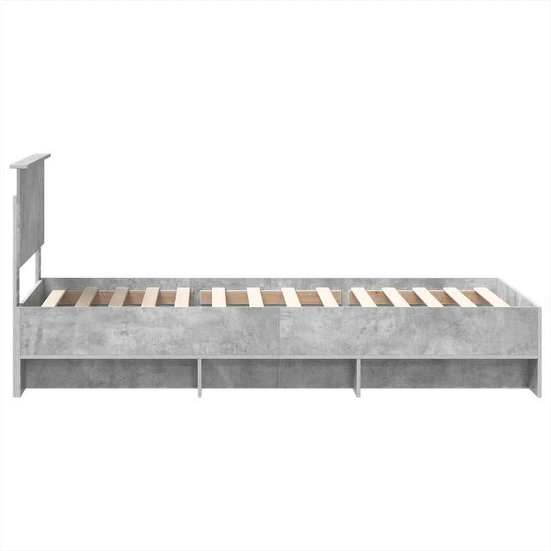 Bed Frame Concrete Grey 100 x 200 cm Engineered Wood