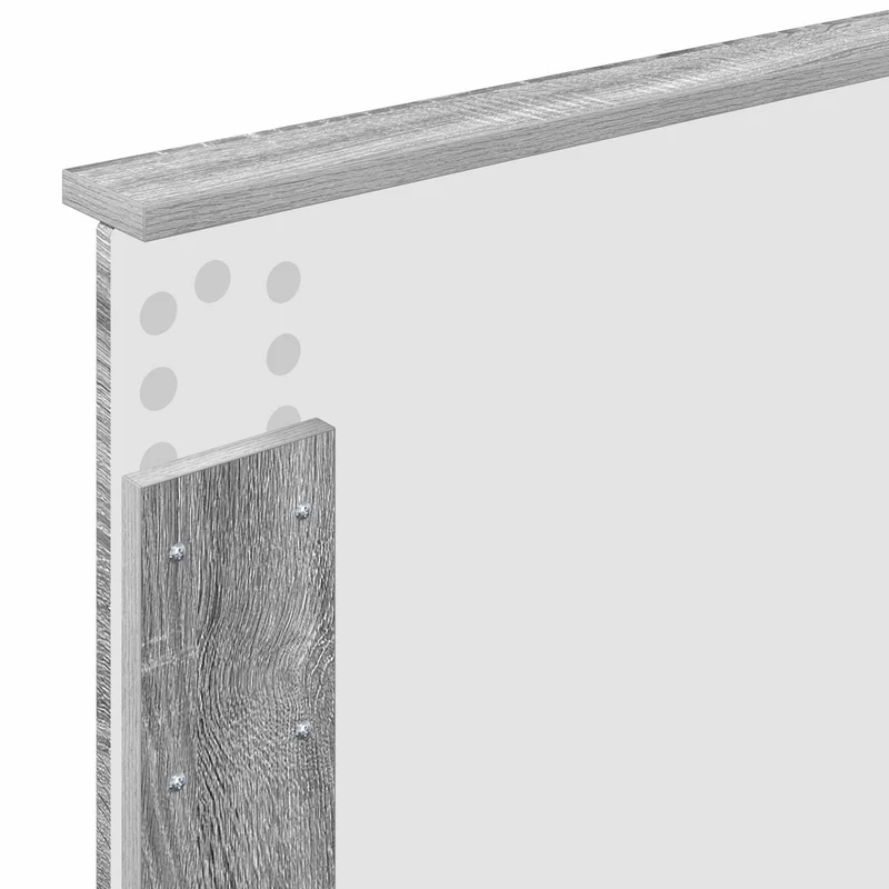 Bed Frame Grey Sonoma 100 x 200 cm Engineered Wood