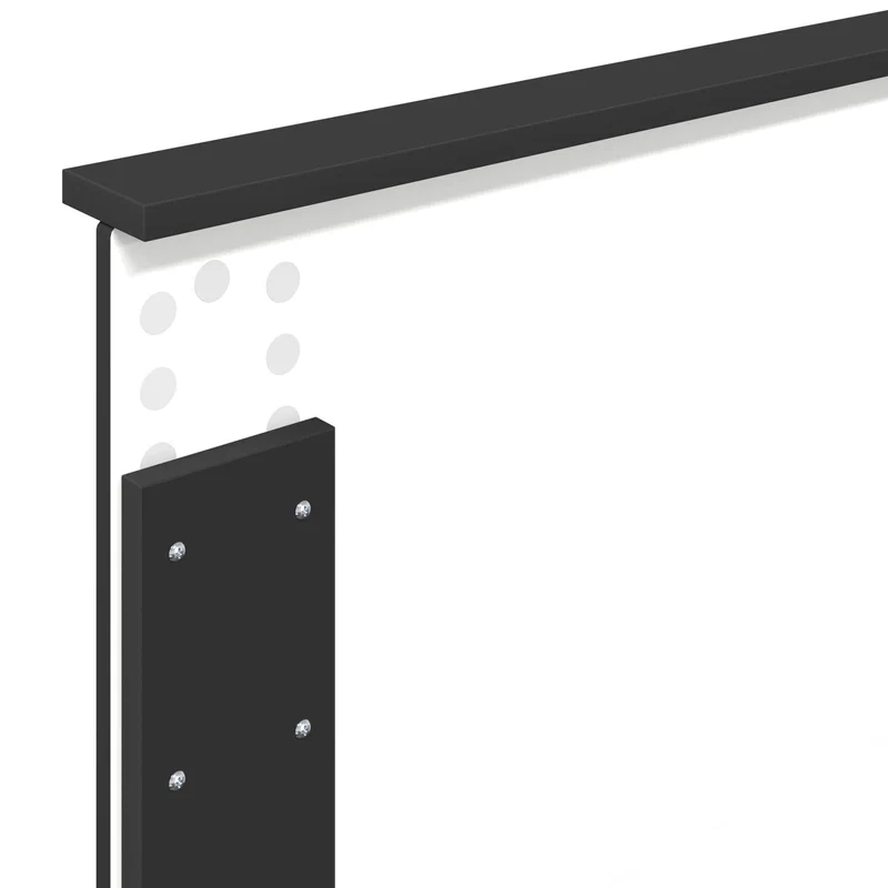 Bed Frame Black 75 x 190 cm Engineered Wood