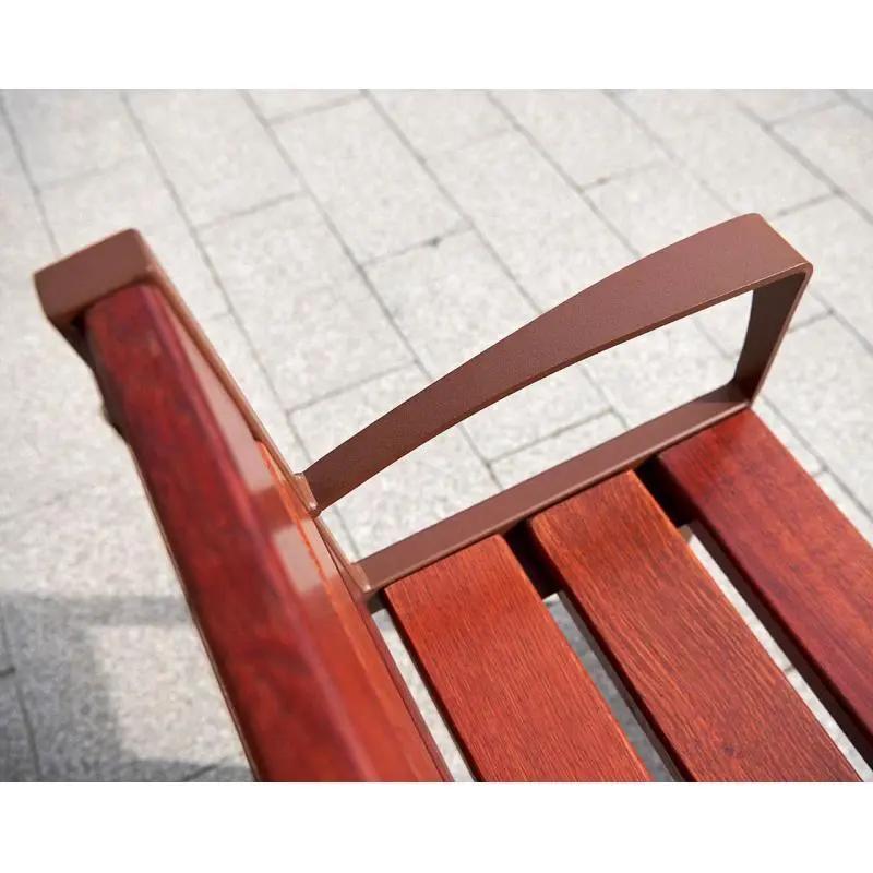 Banc Silaos spécial senior bois et acier 1 200 ou 1 800 mm, chêne PEFC, assise à 540 mm, repose-pieds