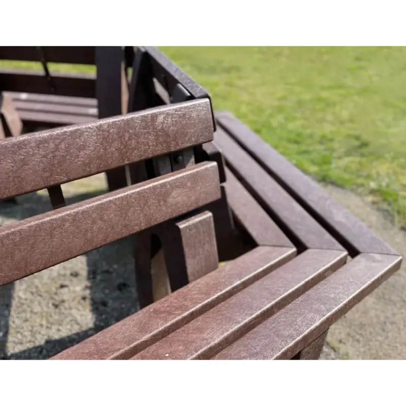 Banc rond en plastique recyclé Gatton