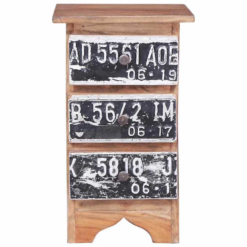 283921 vidaXL Bedside Cabinet 30x30x51 cm Solid Mahogany Wood
