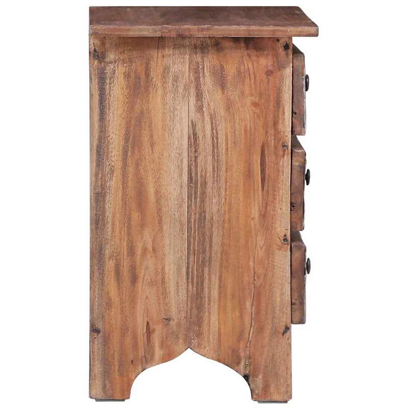 283921 vidaXL Bedside Cabinet 30x30x51 cm Solid Mahogany Wood