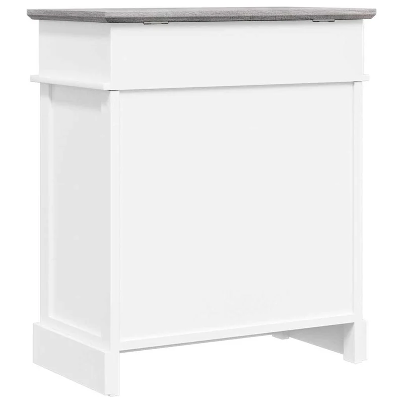 284081 vidaXL Shoe Cabinet Grey 50x28x58 cm Paulownia Wood