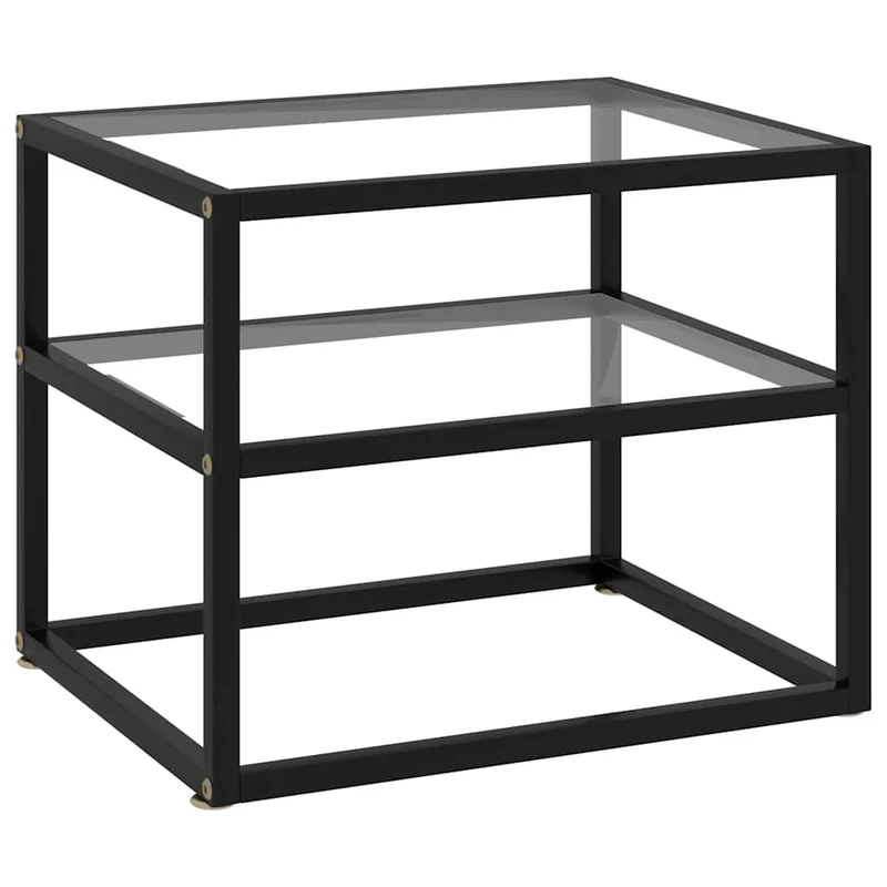 322851 vidaXL Console Table Transparent 50x40x40 cm Tempered Glass