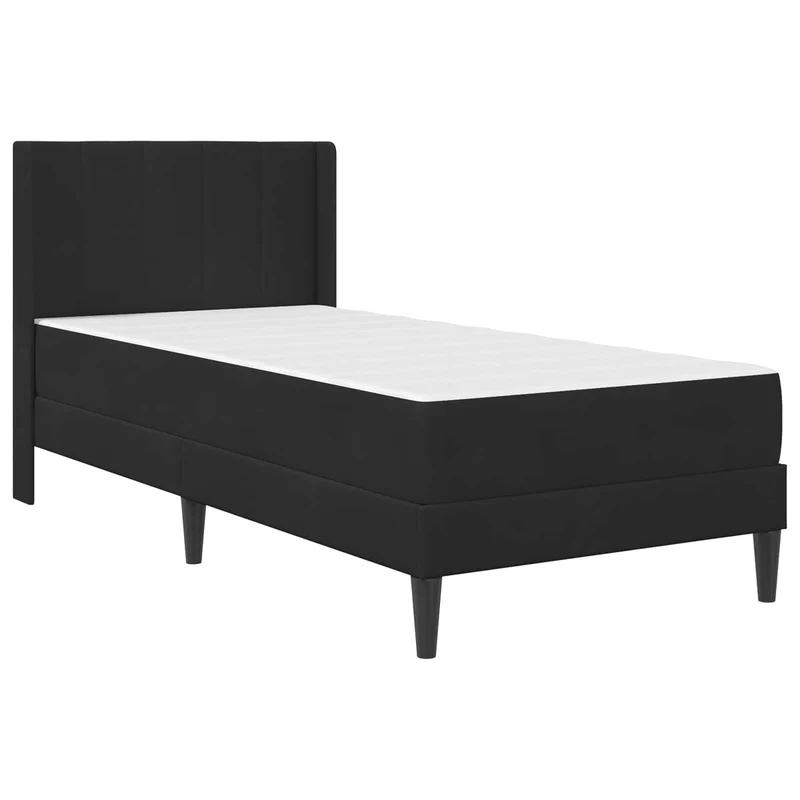 Bed Frame with Mattress Black 90 x 190 cm Velvet