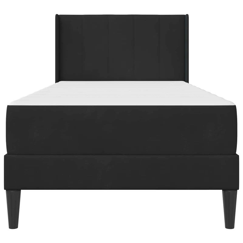 Bed Frame with Mattress Black 90 x 190 cm Velvet