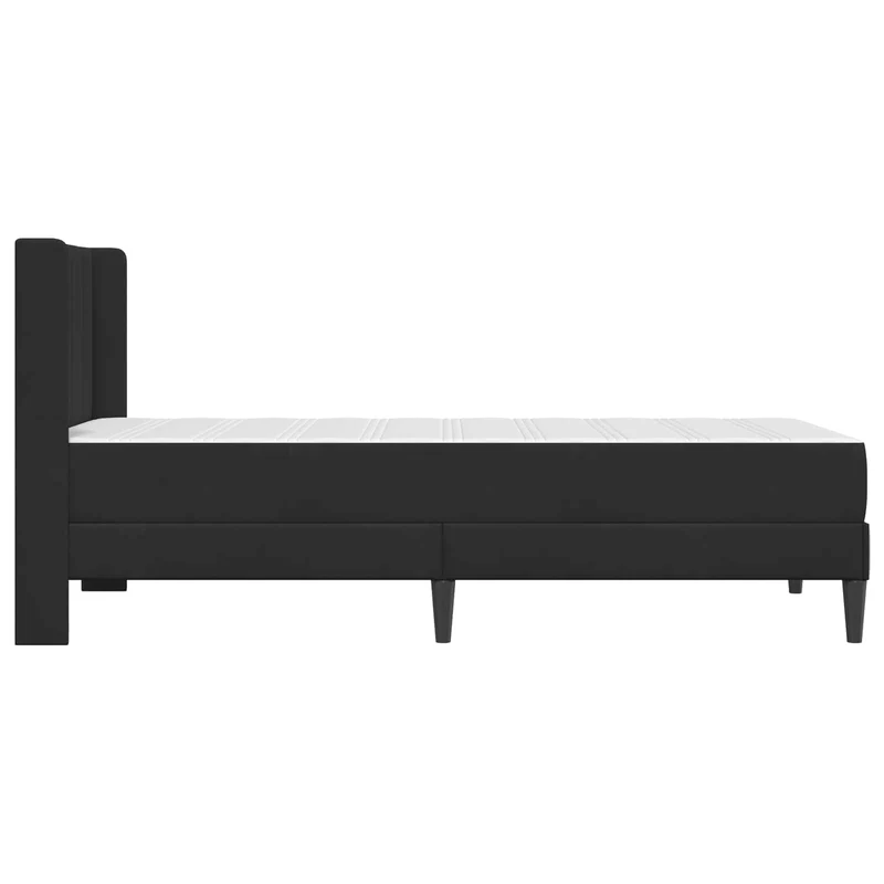 Bed Frame with Mattress Black 90 x 190 cm Velvet