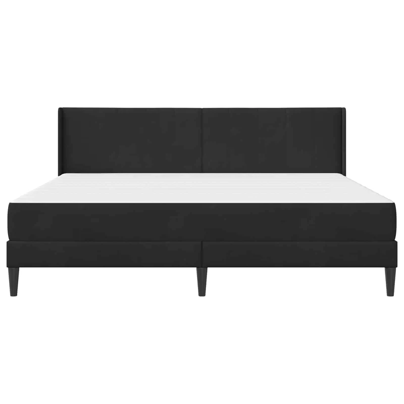 Bed Frame with Mattress Black 180 x 200 cm Velvet