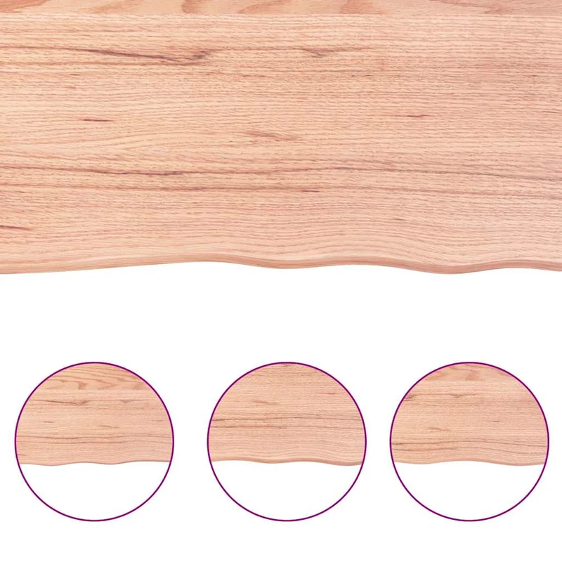 Table Top Light Brown 180x50x(2-6) cm Live Edge