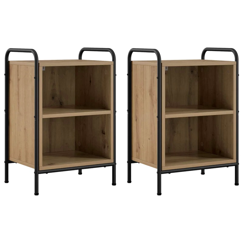 Bedside Cabinet 2 pcs Artisan Oak 40 x 30 x 60 cm