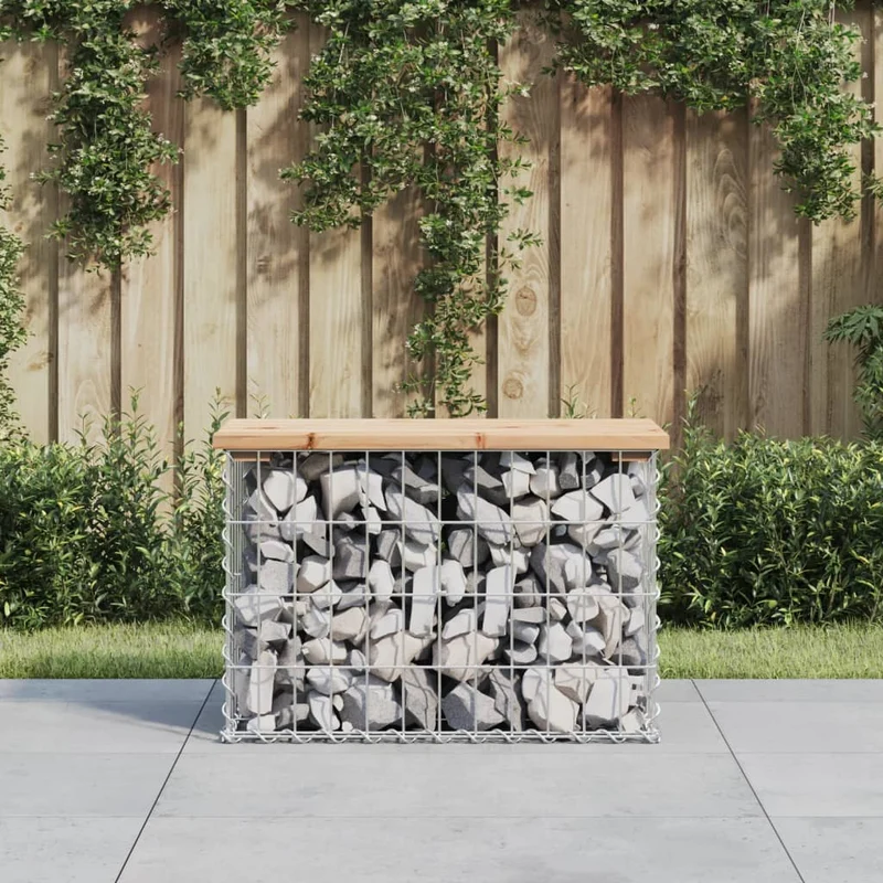 Garden Bench Gabion Design 63x31,5x42 cm Solid Wood Pine