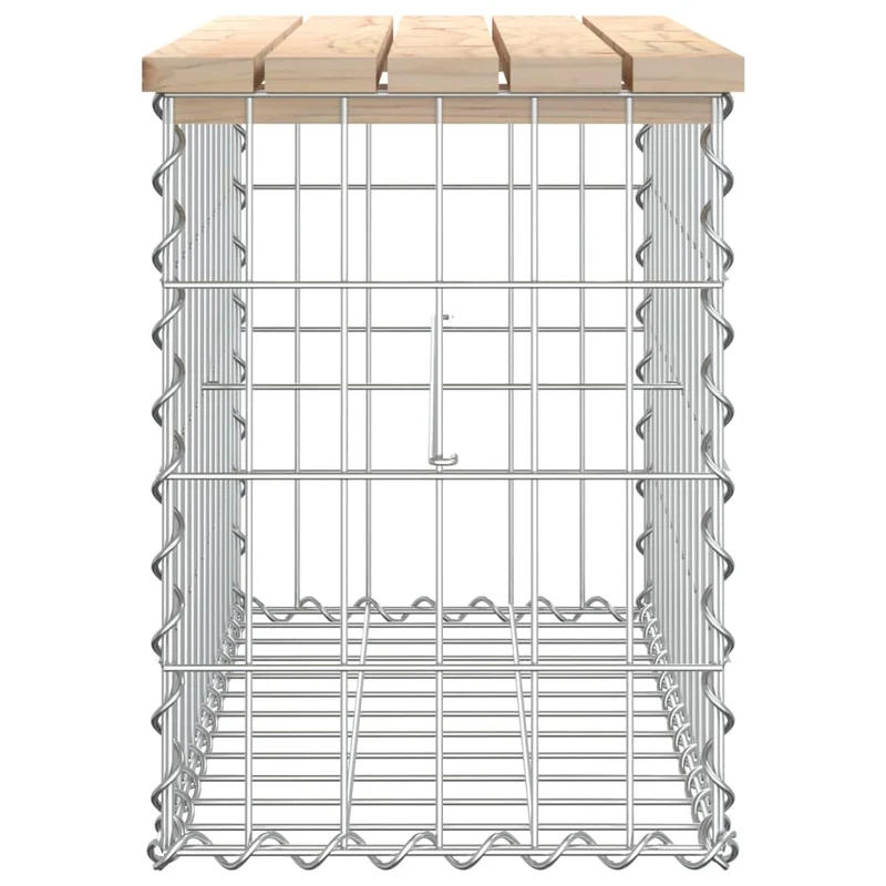 Garden Bench Gabion Design 63x31,5x42 cm Solid Wood Pine