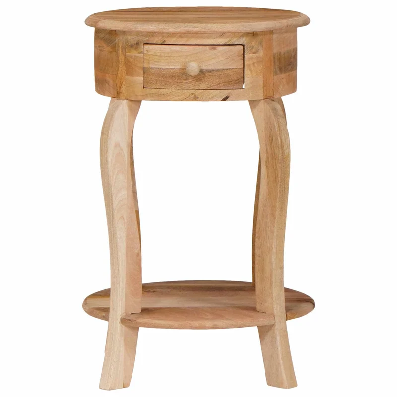 321789 vidaXL Side Table 37x37x61 cm Solid Mango Wood
