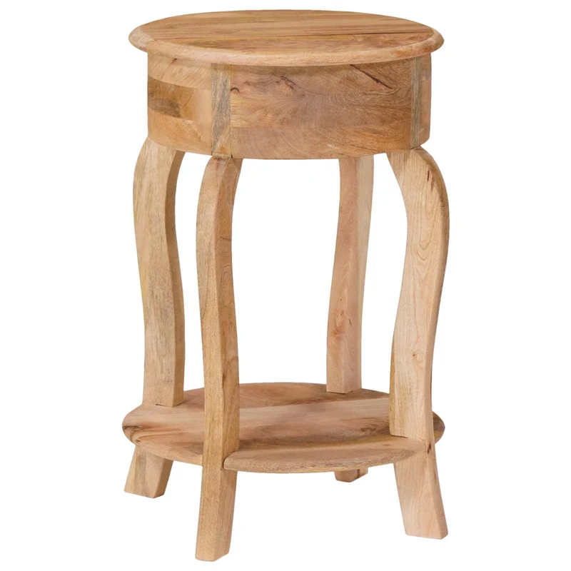 321789 vidaXL Side Table 37x37x61 cm Solid Mango Wood