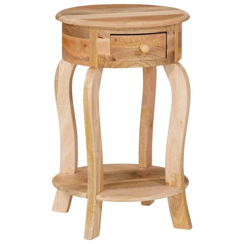 321789 vidaXL Side Table 37x37x61 cm Solid Mango Wood