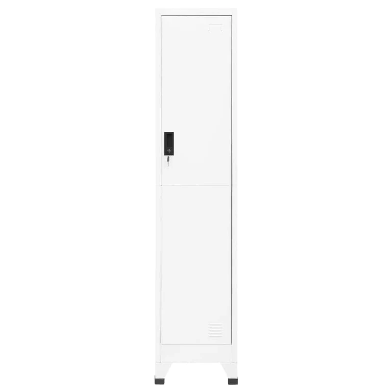 Locker Cabinet White 38x45x180 cm Steel