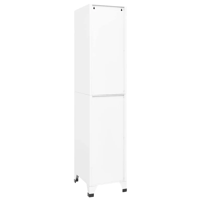 Locker Cabinet White 38x45x180 cm Steel