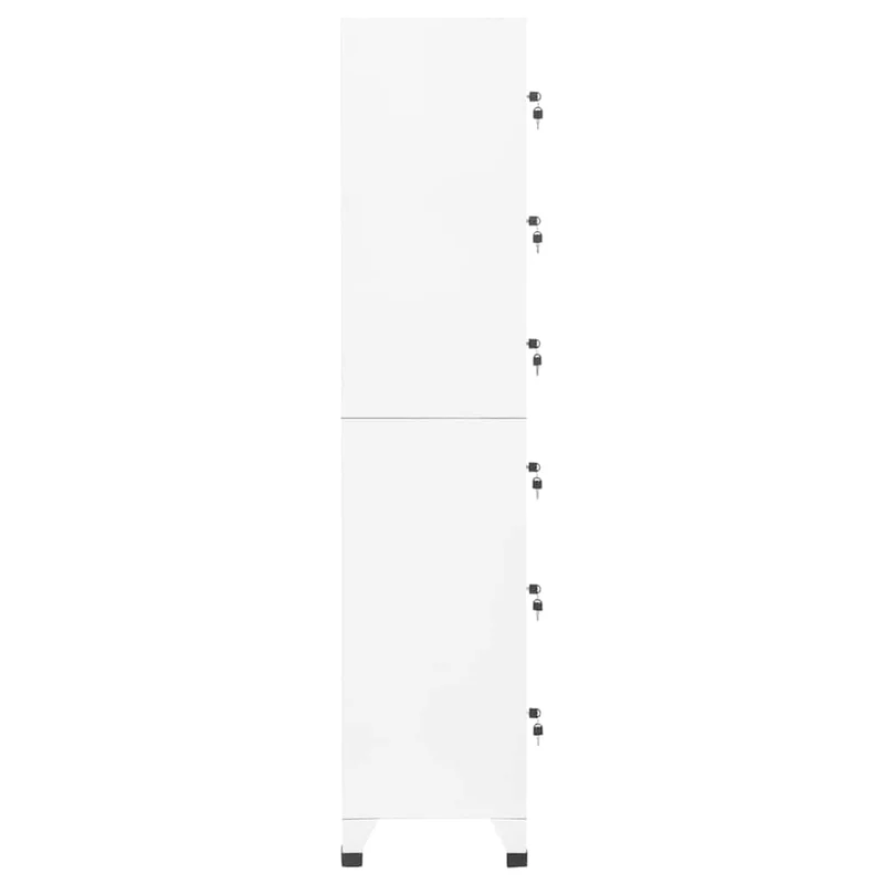 Locker Cabinet White 38x40x180 cm Steel