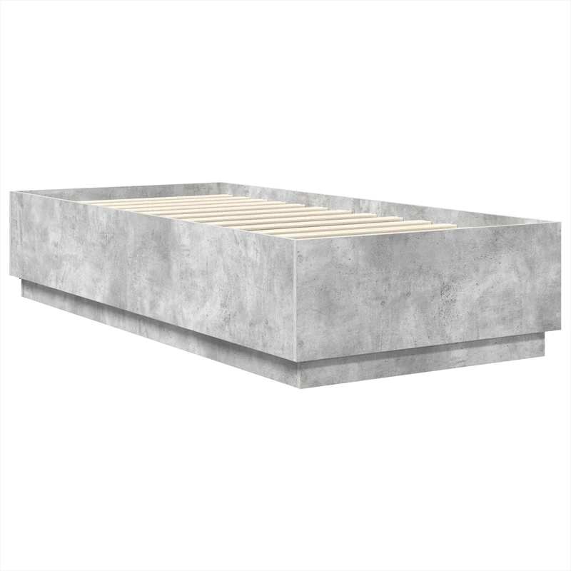Bed Frame Concrete Grey 100 x 200 cm Engineered Wood