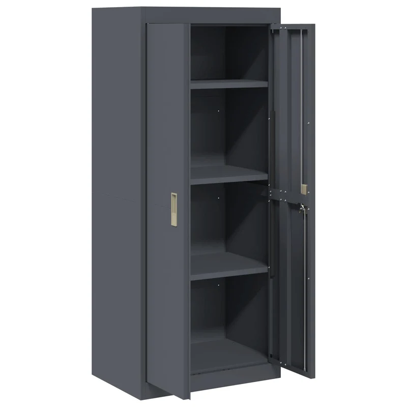 Storage Cabinet Anthracite 60 x 40 x 140 cm Steel