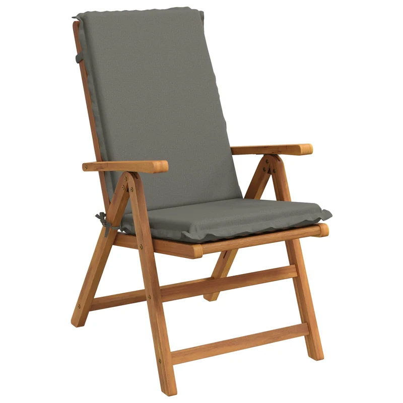 High Back Chair Cushion GEMERT 6 pcs 100% Polyester Grey
