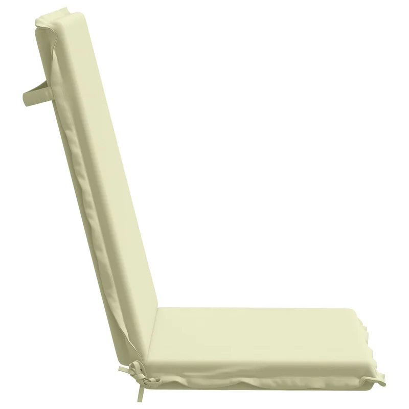 High Back Chair Cushion GEMERT 6 pcs 100% Polyester Cream