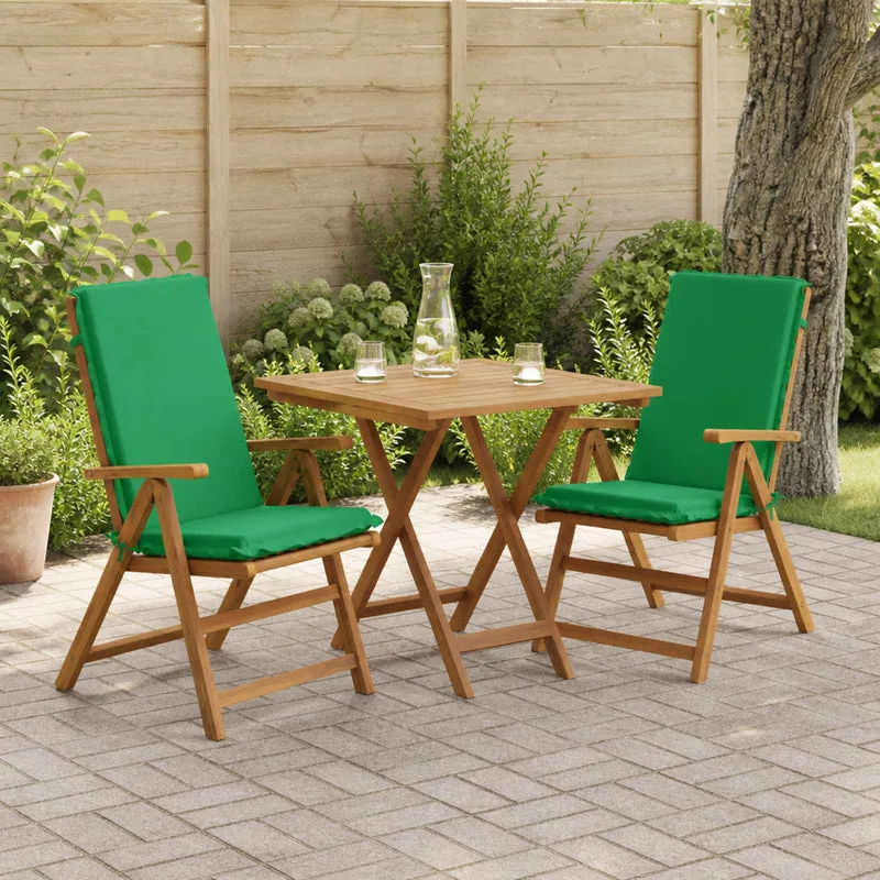 High Back Chair Cushion GEMERT 2 pcs 100% Polyester Green