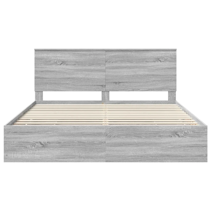 Bed Frame with Drawer Grey Sonoma 180 x 200 cm Engineer Wood