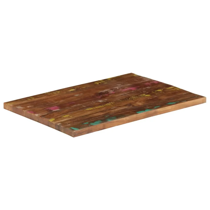 Table Top 90x60x3,8 cm Rectangular Solid Wood Reclaimed