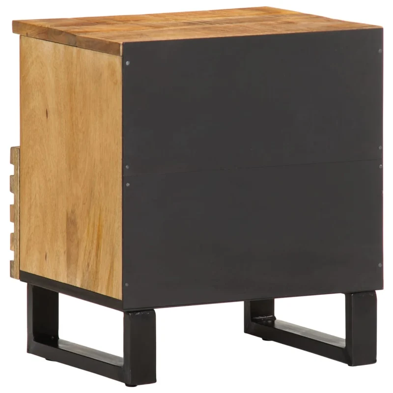 Bedside Cabinets 2 pcs 40x34x46 cm Solid Wood Rough Mango