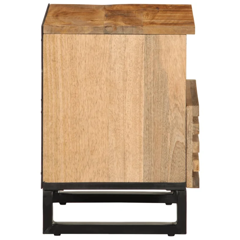 Bedside Cabinets 2 pcs 40x34x46 cm Solid Wood Rough Mango